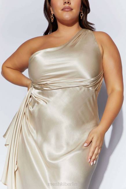 Kleidung Meshki Calliope One-Shoulder-Maxikleid Sekt 2F8B206