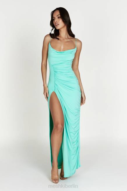 Kleidung Meshki Candice gerafftes Maxikleid Minze 2F8B398