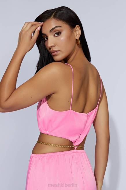 Kleidung Meshki Colette-Ketten-Maxikleid Kaugummirosa 2F8B597