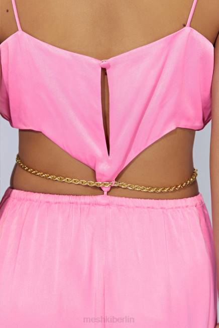 Kleidung Meshki Colette-Ketten-Maxikleid Kaugummirosa 2F8B597