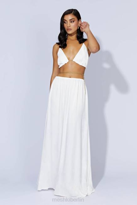 Kleidung Meshki Colette-Ketten-Maxikleid Weiß 2F8B650