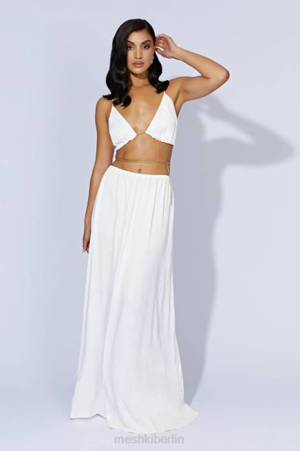 Kleidung Meshki Colette-Ketten-Maxikleid Weiß 2F8B650