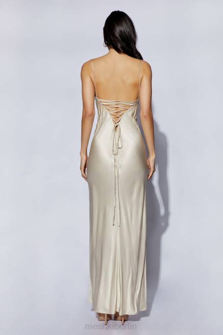 Kleidung Meshki Cora Maxi-Slipkleid mit Binderücken Sekt 2F8B661