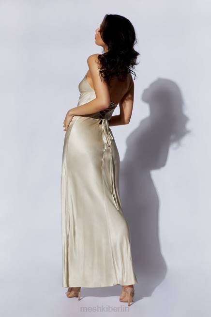 Kleidung Meshki Cora Maxi-Slipkleid mit Binderücken Sekt 2F8B661