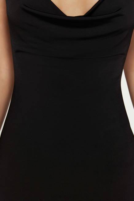 Kleidung Meshki Darcy-Maxikleid mit Wasserfallausschnitt und tiefem Rückenausschnitt Schwarz 2F8B372