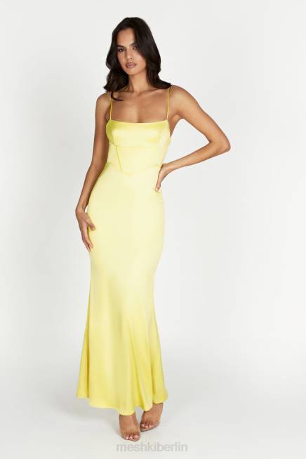 Kleidung Meshki Desirie Korsett-Maxikleid Zitrone 2F8B484