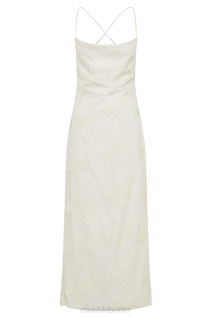 Kleidung Meshki Erika Maxikleid aus Burnout-Samt Weiß 2F8B180