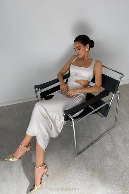 Kleidung Meshki Gianna Maxikleid Silber 2F8B424