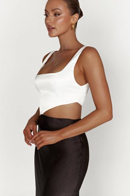 Kleidung Meshki Gianna zweifarbiges, geschlitztes Maxikleid Schwarz 2F8B415