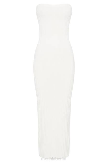 Kleidung Meshki Imani trägerloses Strick-Maxikleid Weiß 2F8B632
