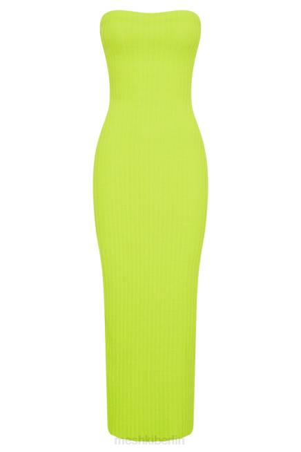 Kleidung Meshki Imani trägerloses Strick-Maxikleid frisches Grün 2F8B660