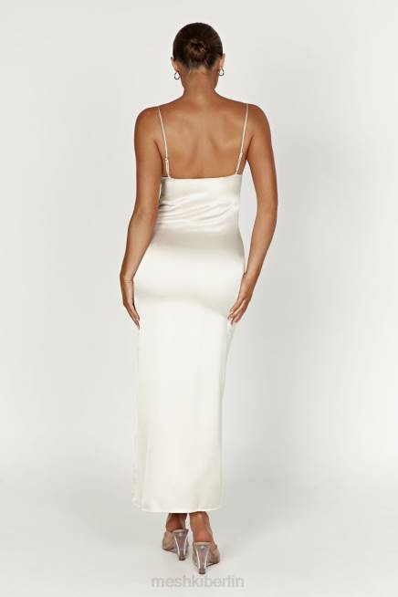 Kleidung Meshki Jacinda Maxi-Slipkleid aus Satin Elfenbein 2F8B373