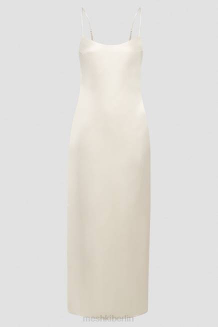 Kleidung Meshki Jacinda Maxi-Slipkleid aus Satin Elfenbein 2F8B373