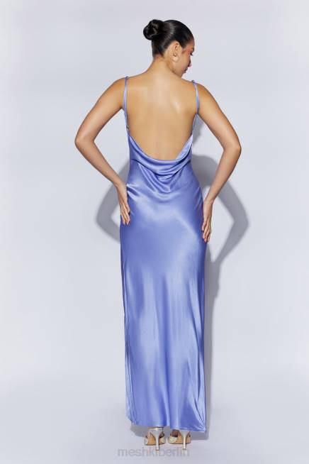 Kleidung Meshki Jadegrünes, rückenfreies Maxikleid mit Wasserfallausschnitt Lavendel 2F8B545