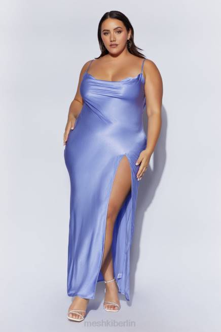 Kleidung Meshki Jadegrünes, rückenfreies Maxikleid mit Wasserfallausschnitt Lavendel 2F8B545