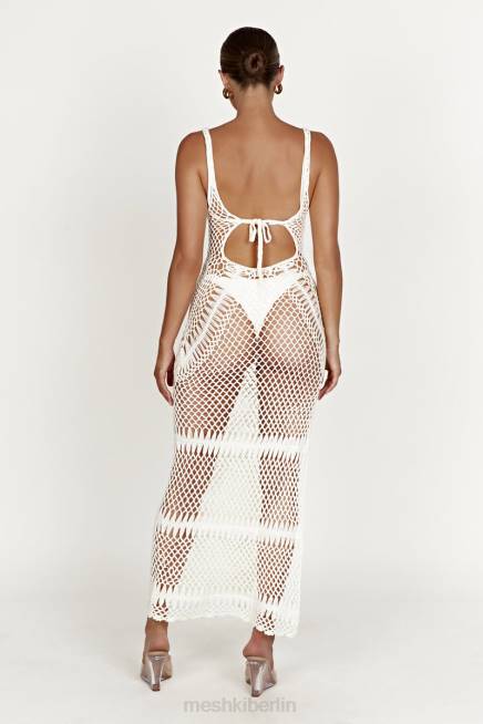 Kleidung Meshki Josephine Häkel-Maxikleid Weiß 2F8B432