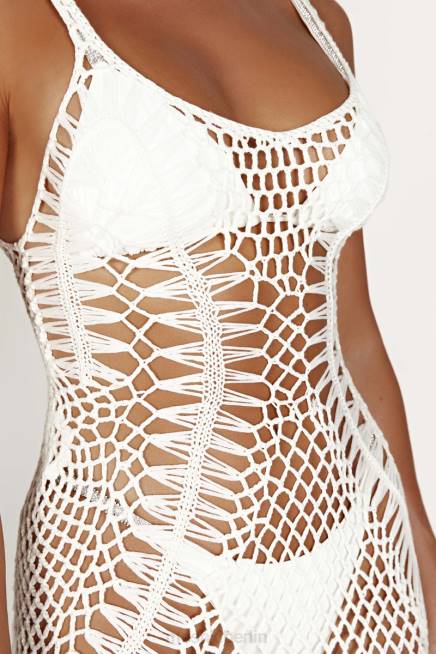 Kleidung Meshki Josephine Häkel-Maxikleid Weiß 2F8B432