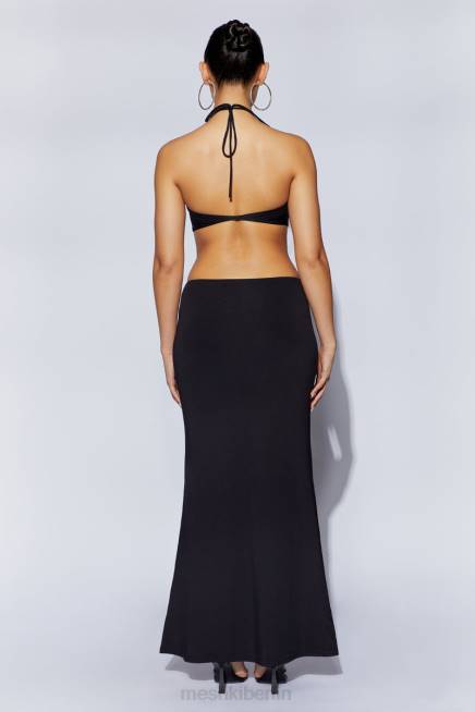 Kleidung Meshki Jules Maxikleid mit Dreiecksausschnitt Schwarz 2F8B688