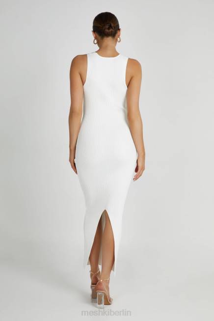 Kleidung Meshki Kaesha Strick-Maxikleid Weiß 2F8B227