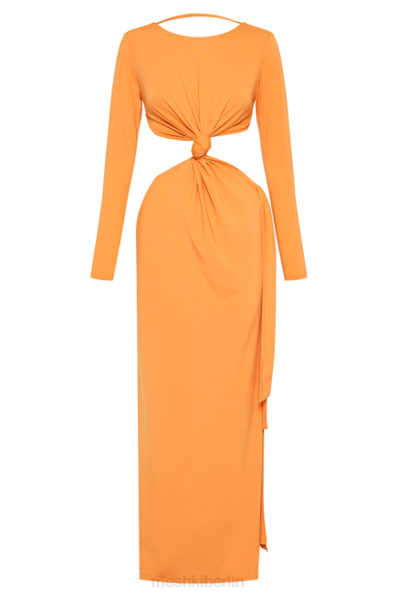 Kleidung Meshki Kiandra Maxikleid mit anschmiegsamem Knoten orange 2F8B289