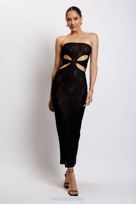 Kleidung Meshki Krista Bandeau-Maxikleid mit Cut-Outs Schwarz 2F8B722