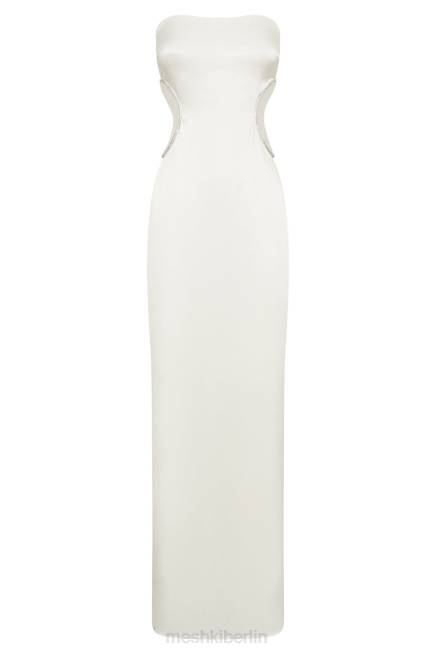 Kleidung Meshki Lawry Maxikleid mit Diamant-Ausschnitt Weiß 2F8B689