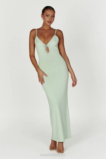 Kleidung Meshki Maia Pointelle-Strick-Maxikleid Pistaziengrün 2F8B249