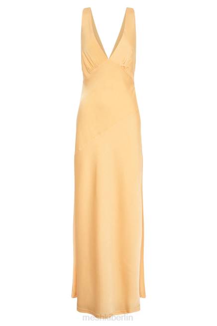Kleidung Meshki Nadia Maxi-Satinkleid mit Wasserfallausschnitt hinten Zitrone 2F8B11