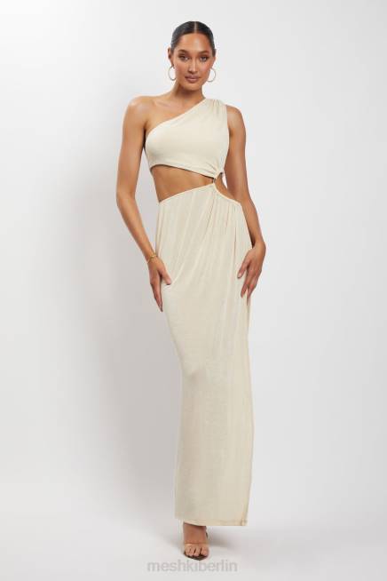 Kleidung Meshki Paige gerafftes, seitlich ausgeschnittenes Maxikleid nackt 2F8B369