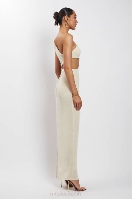 Kleidung Meshki Paige gerafftes, seitlich ausgeschnittenes Maxikleid nackt 2F8B369