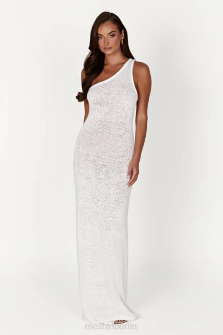Kleidung Meshki Paisley-Maxikleid mit One-Shoulder-Strick Weiß 2F8B186