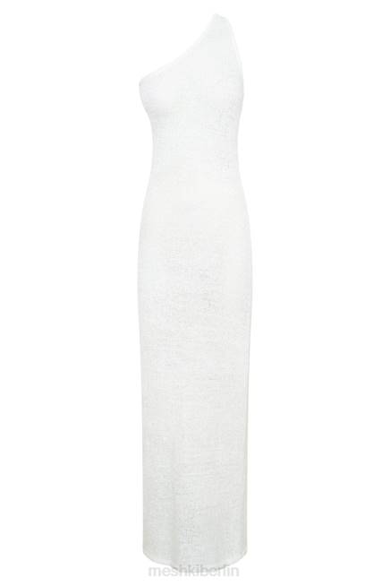 Kleidung Meshki Paisley-Maxikleid mit One-Shoulder-Strick Weiß 2F8B186