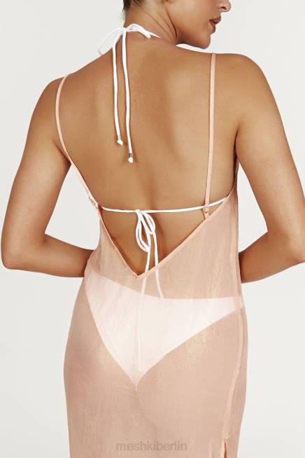 Kleidung Meshki Phoebe schillerndes Maxikleid Pfirsich 2F8B578