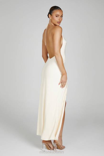 Kleidung Meshki Polly Neckholder-Maxikleid Knochen 2F8B129