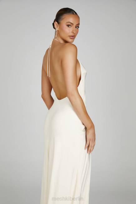 Kleidung Meshki Polly Neckholder-Maxikleid Knochen 2F8B129