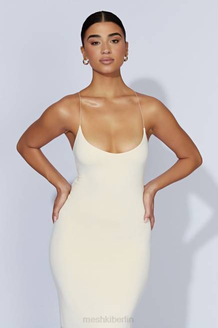Kleidung Meshki Sabine rückenfreies Maxikleid Creme 2F8B328