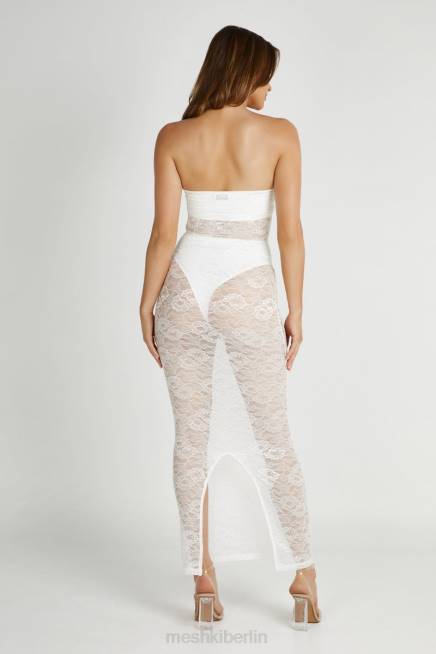 Kleidung Meshki Sasha trägerloses Maxikleid Weiß 2F8B295