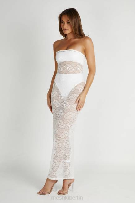 Kleidung Meshki Sasha trägerloses Maxikleid Weiß 2F8B295