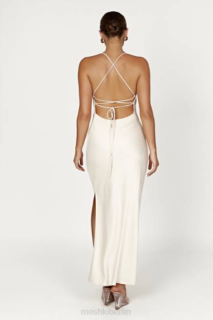 Kleidung Meshki Sydney-Slip-Maxikleid mit geradem Ausschnitt Creme 2F8B177