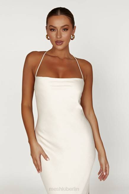 Kleidung Meshki Sydney-Slip-Maxikleid mit geradem Ausschnitt Creme 2F8B177