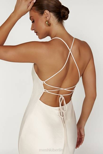 Kleidung Meshki Sydney-Slip-Maxikleid mit geradem Ausschnitt Creme 2F8B177