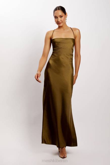 Kleidung Meshki Sydney-Slip-Maxikleid mit geradem Ausschnitt khaki 2F8B214