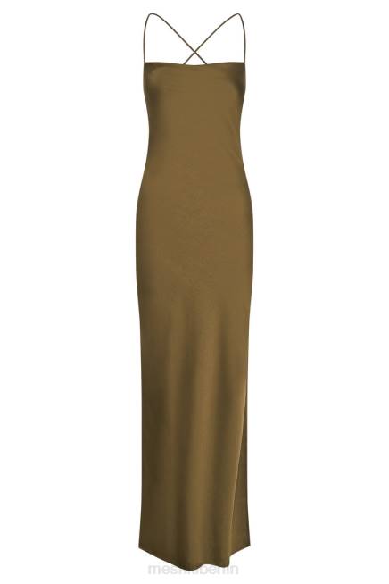 Kleidung Meshki Sydney-Slip-Maxikleid mit geradem Ausschnitt khaki 2F8B214