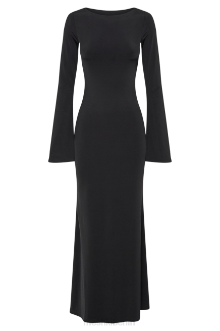 Kleidung Meshki Tarna schleichendes Fischschwanz-Maxikleid Schwarz 2F8B56