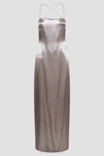 Kleidung Meshki Whitney Wetlook-Maxikleid Bronze 2F8B246