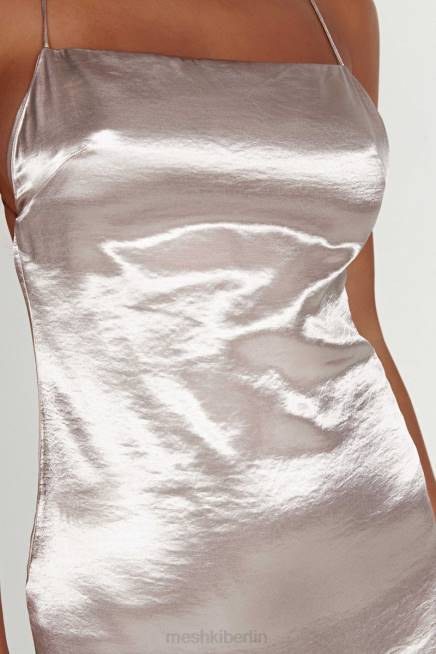 Kleidung Meshki Whitney Wetlook-Maxikleid Bronze 2F8B246