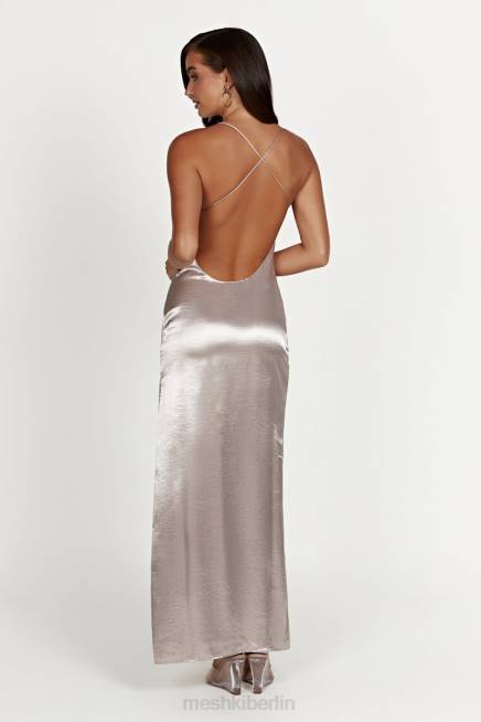 Kleidung Meshki Whitney Wetlook-Maxikleid Bronze 2F8B246