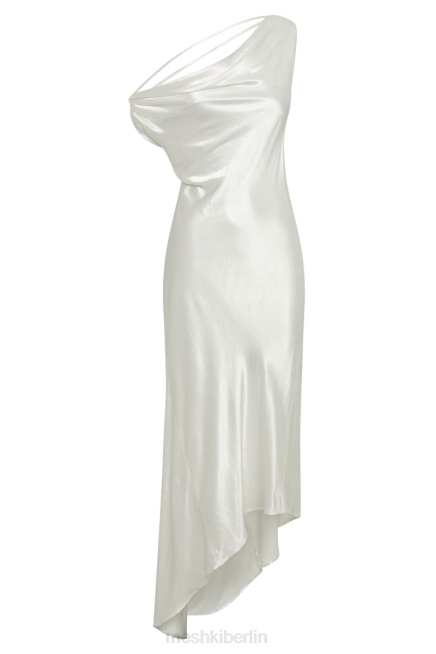 Kleidung Meshki Yvette Slip-Maxikleid mit asymmetrischem Saum Weiß 2F8B125