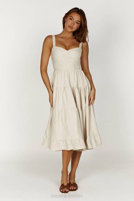 Kleidung Meshki Adriana Midikleid aus Leinen natürlich 2F8B194