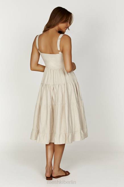 Kleidung Meshki Adriana Midikleid aus Leinen natürlich 2F8B194